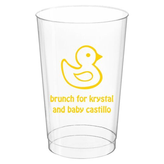 Rubber Ducky Clear Plastic Cups